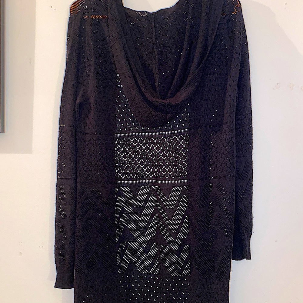 Black long cardigan
